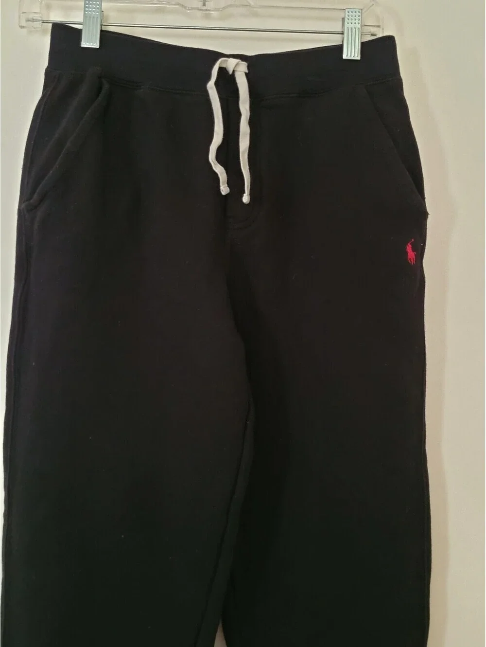 Polo Ralph Lauren Boys L 14-16 Jogger Sweatpants Black Drawstring